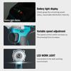 18V Cordless Electric Screwdriver Speed Brushless Impact Wrench Rechargable Drill Driver LED Light For Makita Battery pin