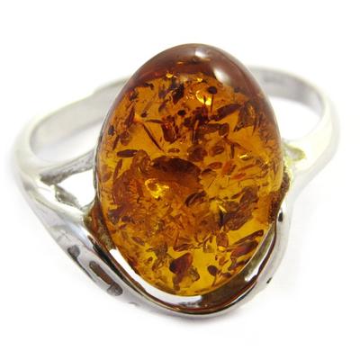 Amber (rhodium) 'Inspiration' Silver Ring