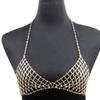 European & American Glam Metal Bikini Body Chain - Sexy Hollow Full Diamond Grid Design