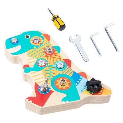 Montessori Children's Early Education Wooden Dinosaur Screw Nut Combination Puzzle Refined Action Disassembling Christmas Gift