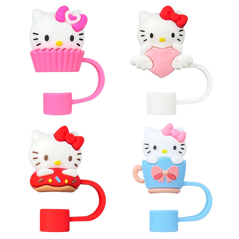 

Cartoon KT Cat Stanley Straw Cap: 10mm Cute Dust Plug Cover Lid Accessory