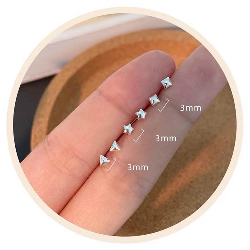 Jednoduché mini náušnice pro ženy srdíčko hvězda měsíc napichovací náušnice Party šperky