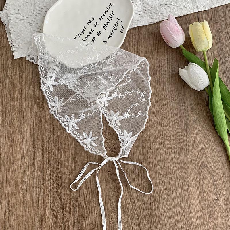 Retro Spitze Dreieckstuch Bestickte Spitze Haarband Für Frauen Mädchen Trendiger Dreieckiger Kurzer Rock Halbrock Po-Vorhang