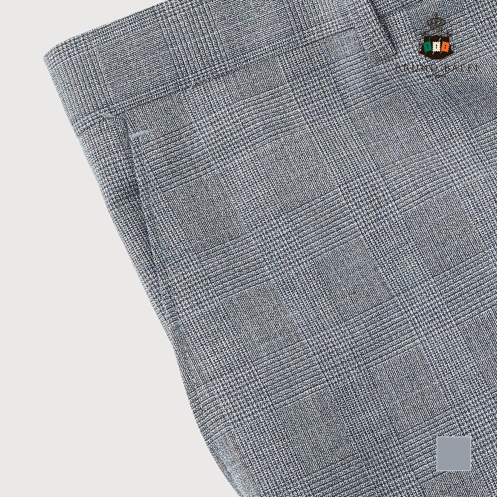 BRUNOBAFFI Grey Monotone Textured Pants_Margbxm3101