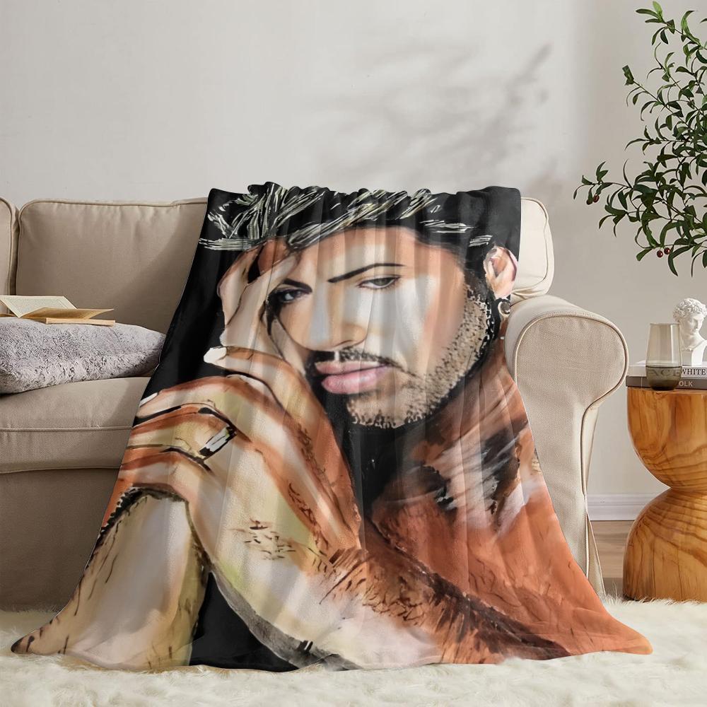 G-George Michaels Throw Soft Flannel Throw Summer Blanket Lightweight Cozy Nap Blanket for Sofa Bed Travel