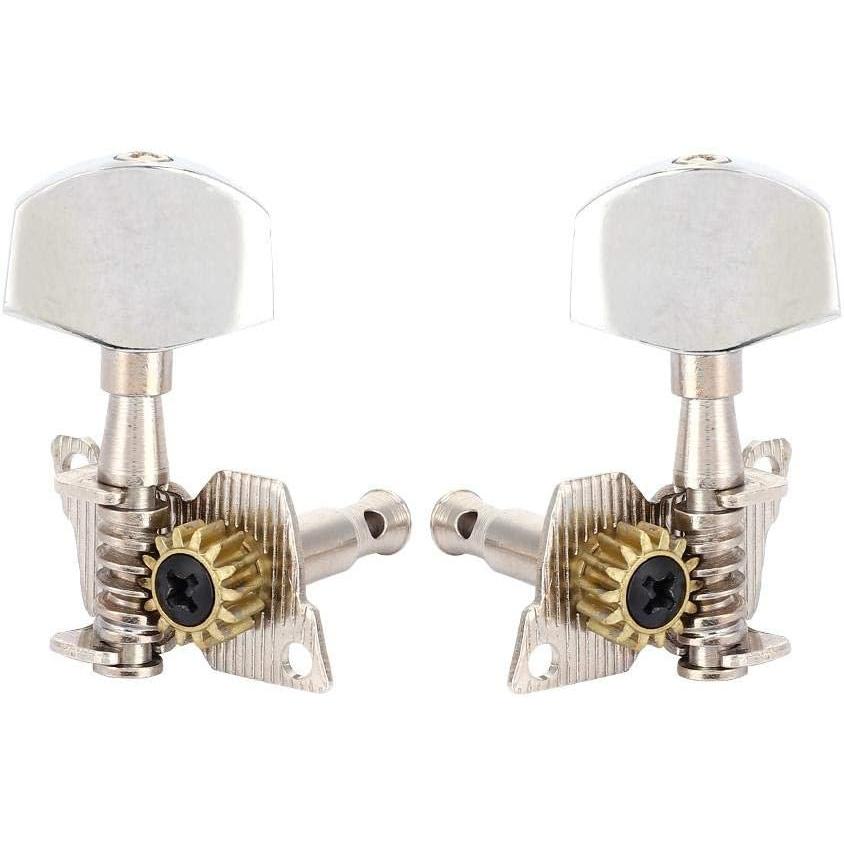 Alomejor Ukulele Tuning Peg 2L + 2R Ukulele Tuning Peg Machine Head with Mouting Screws for Classical Ukulele