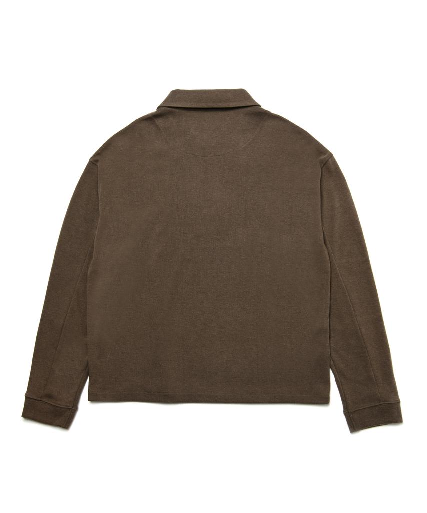 Moseu Angora Zip-Up Pullover_Beige