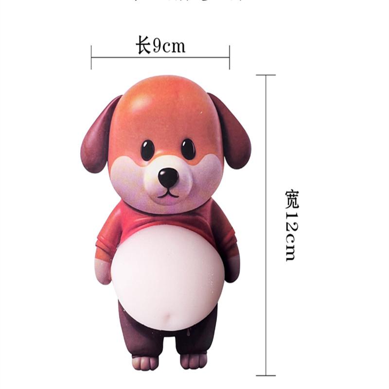 

car Puppy big belly pinch music cute creative decompression toy little fat shiba dog anti-collision sticker серебряный