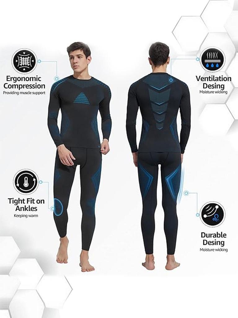 Europäisches Ski-Schnelltrocknendes Thermounterwäsche-Set für Herren und Damen für Herbst/Winter Outdoor-Sportarten