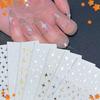Starry Glitter Nail Stickers: Four-Pointed Star, Laser Gold, Silver, Black & White Adhesive Manicure Stickers