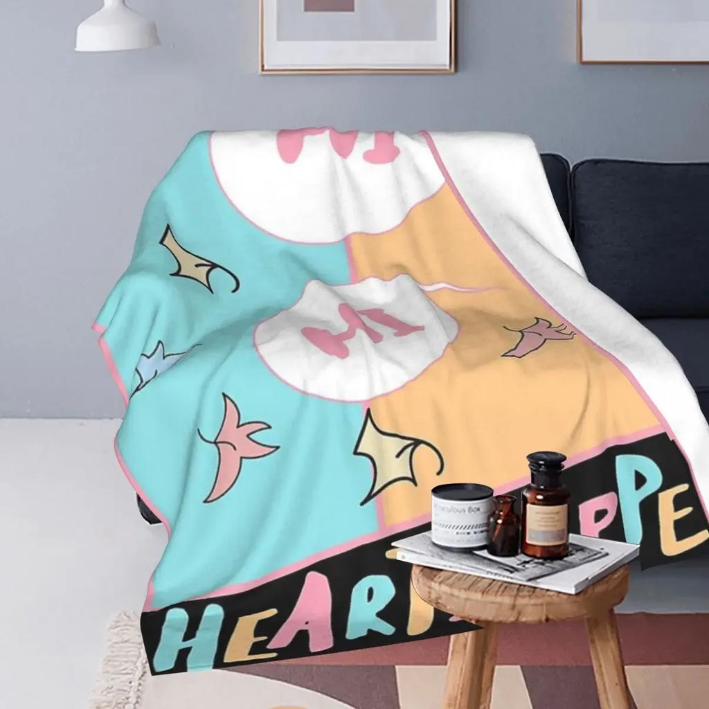 Throw Blanket Heartstopper Micro Fleece Blanket Four Sizes Modern Warm For Camping AntiPilling Blanket