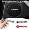 For X-trail Qashqai Note Juke Sentra Patrol Leaf Tiida 2/4Pcs Car 3D Metal Aluminum Audio Decorate Emblem Stickers