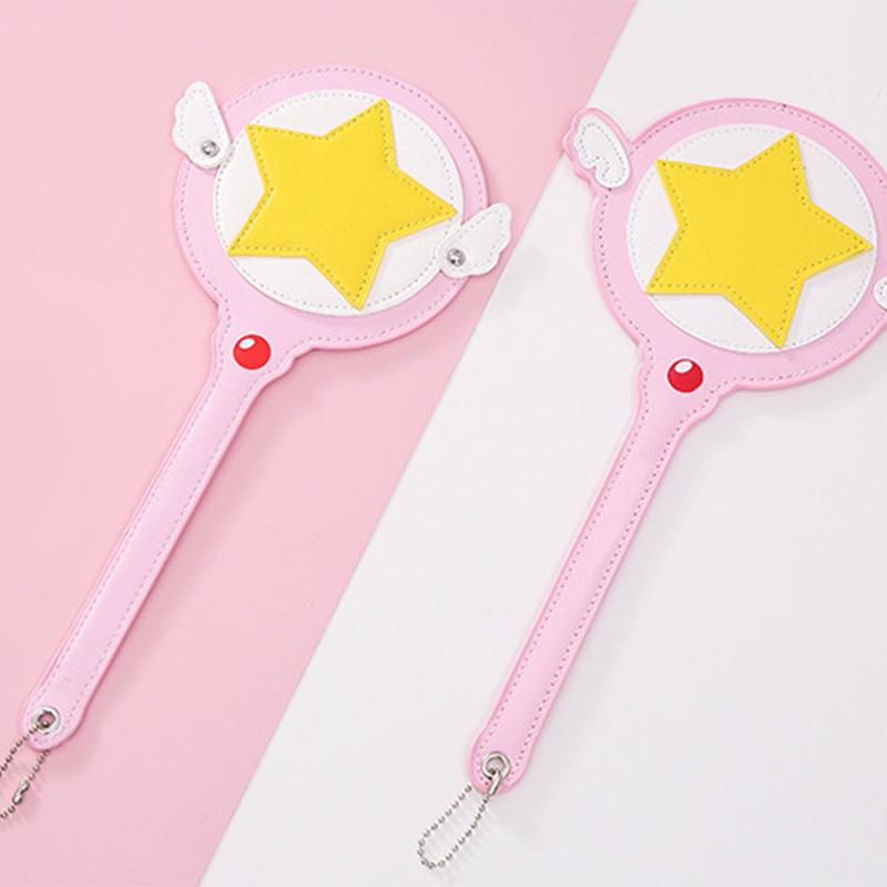 Kawaii Cardcaptor Sakura Kouzelná hůlka Hračka Pouzdro na karty Držák na autobusovou kartu Cerberus Princezna Růžová Roztomilá Hvězdná hůlka Anime Hračka