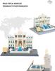 Non-Toxic 667Pcs Trevi Fountain Of Roman Fontana Di Trevi Building Blocks World Architecture Bricks Small Particle Assembly Bricks Model