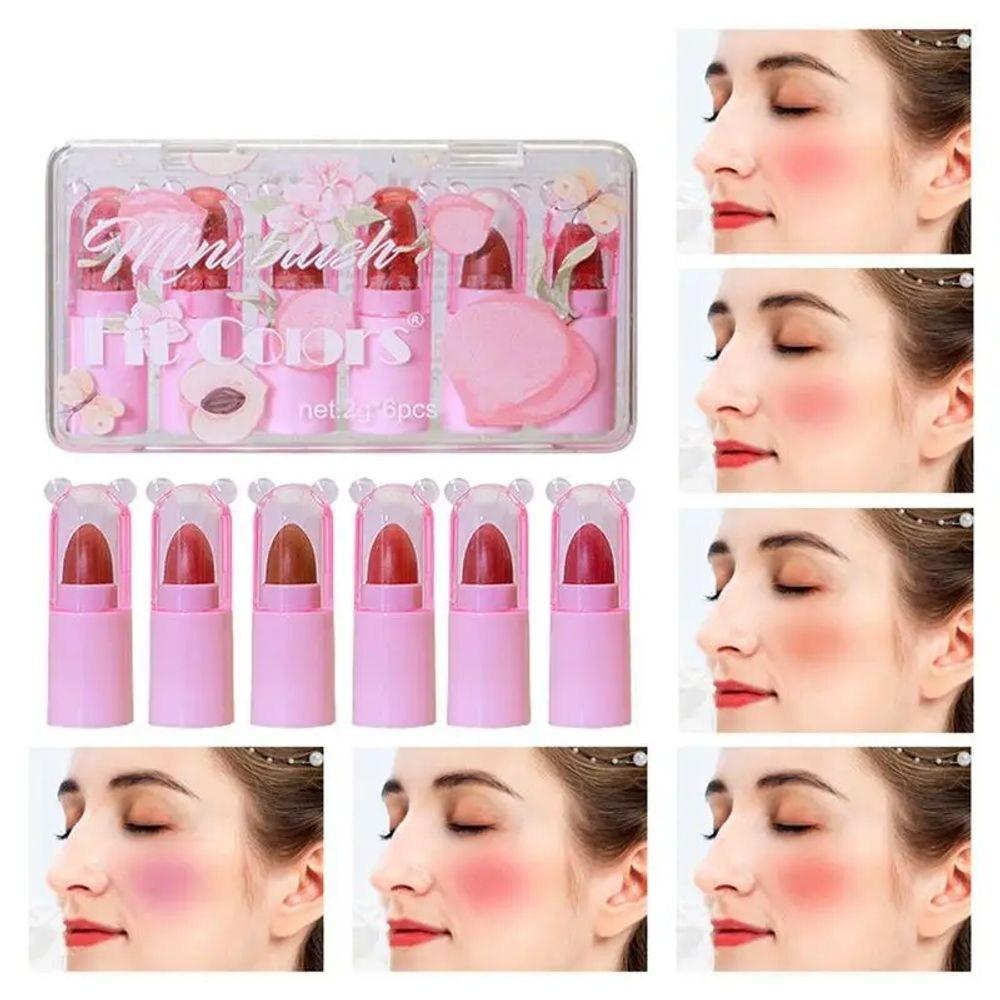 Błyszczyk do ust Velvet Matte Mini Small Lipstick Wodoodporny Długotrwały Glaze Full Color Women Makeup Set 6, 6 Kolorów Szminki, 1 Sztuka