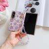 New For Samsung Galaxy Z Fold 8 Fold8 Wide Case With Flowers Pattern For Magsfae With Hinge Pearl Wirst Shockproof Back Cover