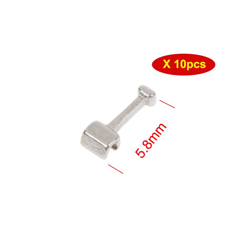 10 Stück Verklebbare und Crimpbare Haken Zahnkorrektur Linguale Knöpfe Mit Mehrfachhakenarmen Für Brackets Labormaterialien