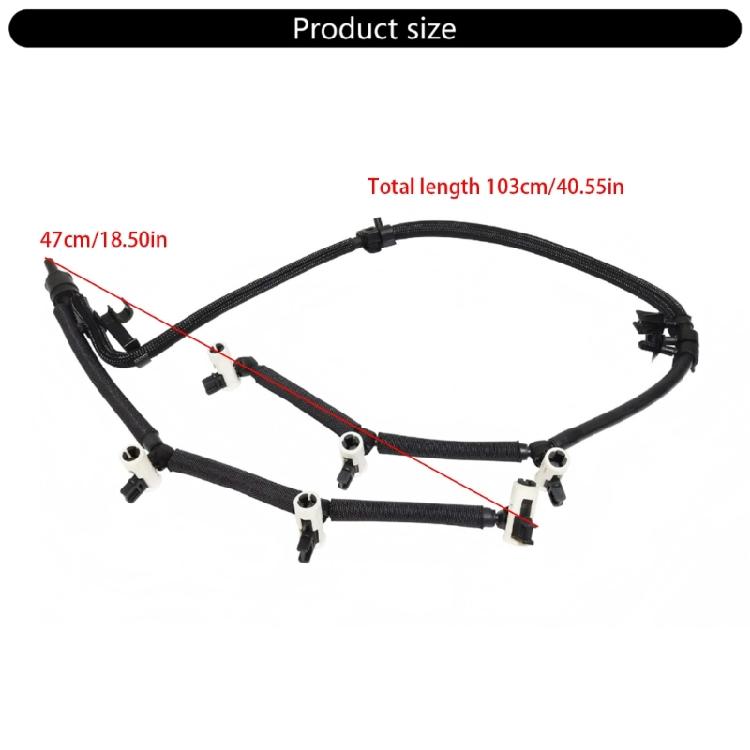 Fuel Injector Return Pipe Leak Offs and Clip LR013196 LR032107 Fuel Overflow Hose for Select Models