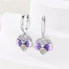 Fashionable Pansy Lily Of The Valley Firefly Earrings Light Luxury Elegant Ear Jewelry