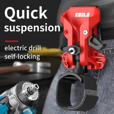 Handheld Electric Drill Self-Locking Quick-Pull Waist Belt Holder Suitable for Electricians Power Repair