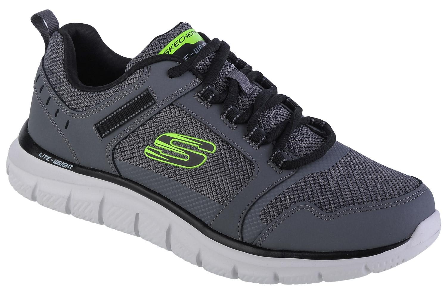 Skechers Track-Knockhill, graue Herren-Sneaker 43 grau