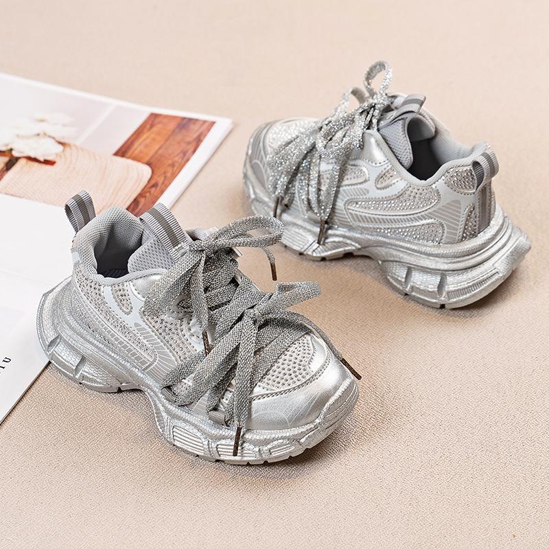 Children's sports shoes 2025 autumn girls' dad shoes are light and breathable Paris home for older children and boys' casual shoes trend