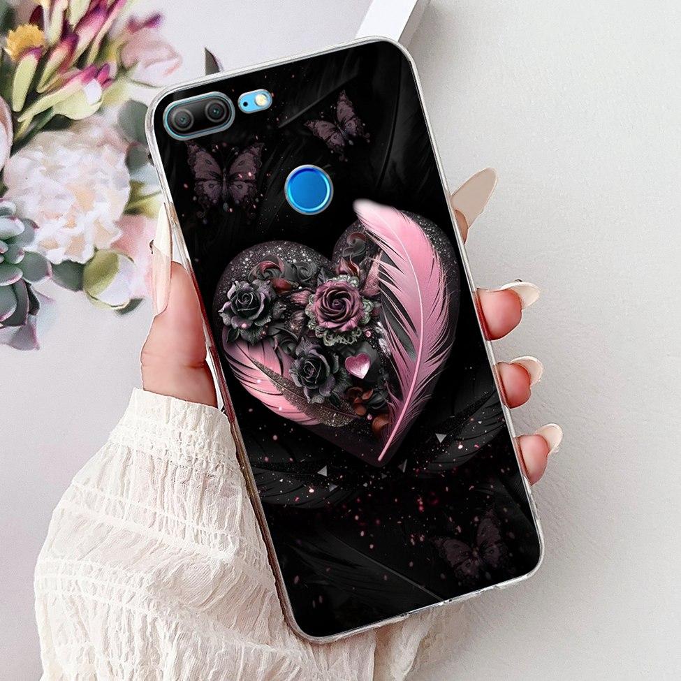 Clear For Honor 9 Lite Case Cute Cat Luxury Fashion Flowers Cool Boys Soft Bumper Cover For Honor 9Lite LLD-L21 Phone Case 5.65"
