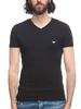 Emporio Armani One-Point V-Neck Short Sleeve Undershirt [EAU110810CC729] Black/M [Parallel Import]