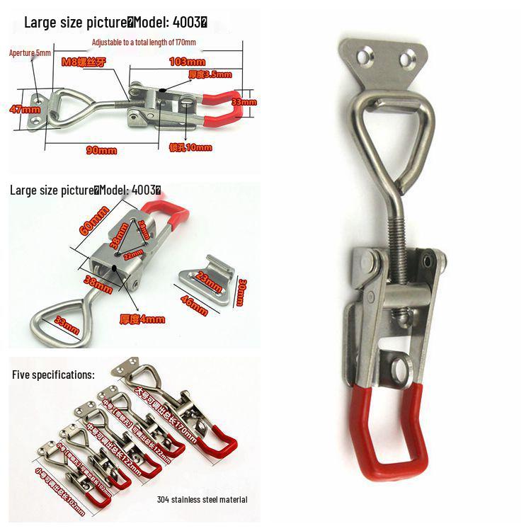 304 Stainless Steel Adjustable Toggle Latch Clamp Lock 4002