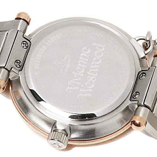 Vivienne Westwood Women's Orb Watch, 32mm, with Charm, Quartz Movement, (1) VV006RSSL, Pink Gold [Parallel Import]