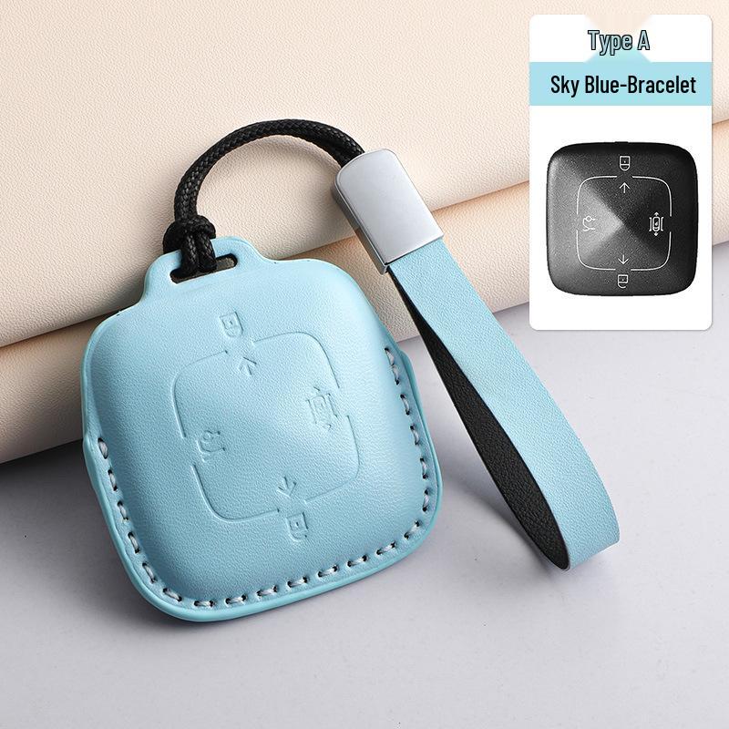 Zeekr 001 Car Key Case: 3D Smart Bluetooth Protective Cover with Bow Buckle