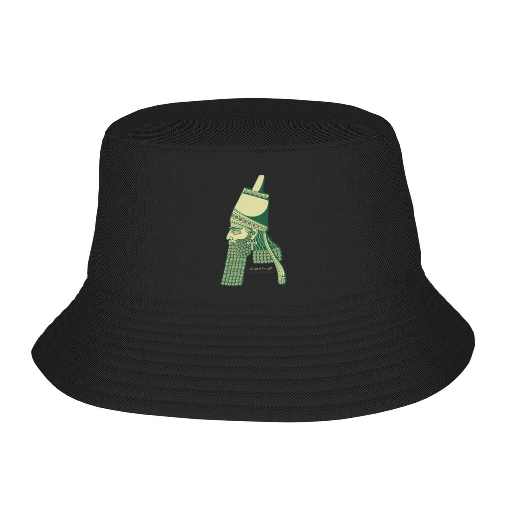 Assyrian Bucket Hat Summer Retro FisherUnisex Hats For Women Portable Travel Hiking Caps Hip Hop Printed Sun Hats