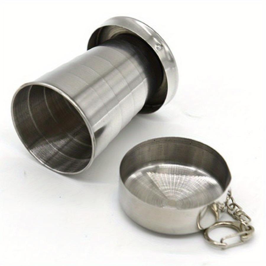 75ML Stainless Steel Folding Cup Camping Cookware Telescopic Cup Tea Set Camping Utensils Folding Cup
