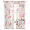 Summer Ice Cream Watercolor Texture Sheer Curtains For Living Room Kitchen Window Curtains Bedroom Tulle Voile Curtains