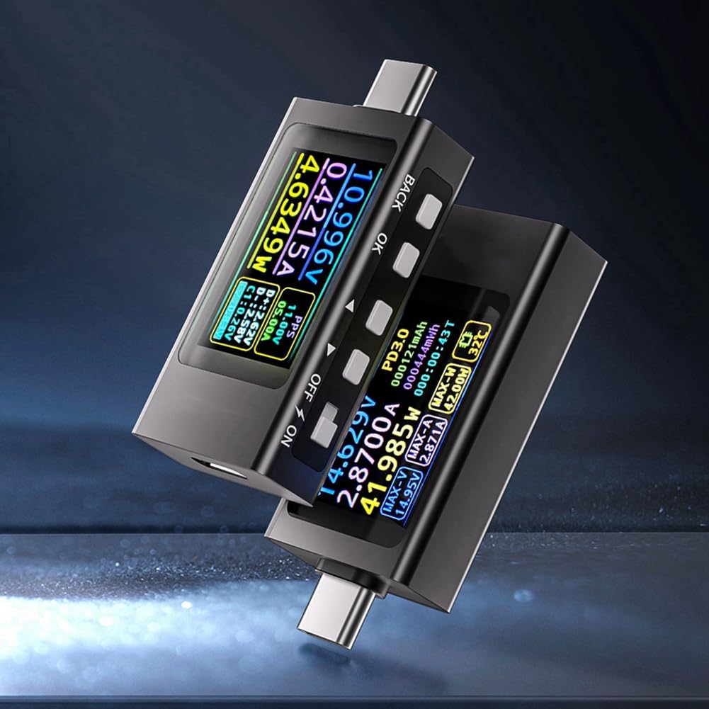 The Xsdjasd Wattmeter Type C Tester is a tester for simple electronic It can be used as a DC ampere and K-X1 multi-function tools. voltmeter, meter,