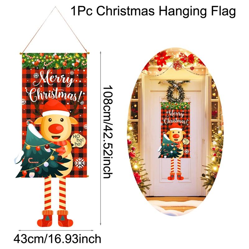 Christmas Hanging Flag Merry Christmas Decorations For Home 2026 Xmas Gifts Christmas Ornament Navidad Natal Noel New Year 2026