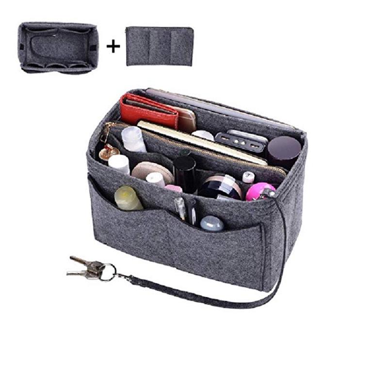 Women's Large Capacity Cross-Border Multifunctional Felt Toiletry and Makeup Bag