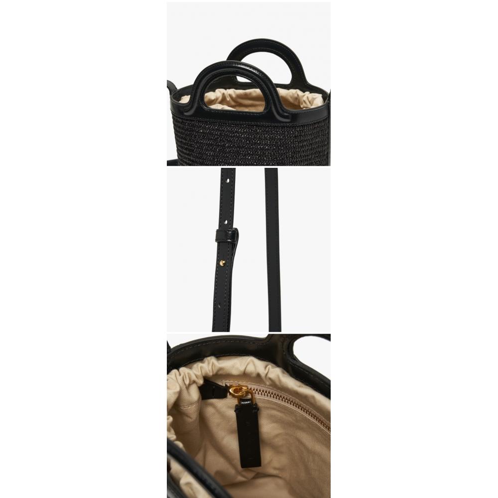 Marni Scmp0056q1 P3860 00n99 Tropicalia Raffia Bucket Small Tote