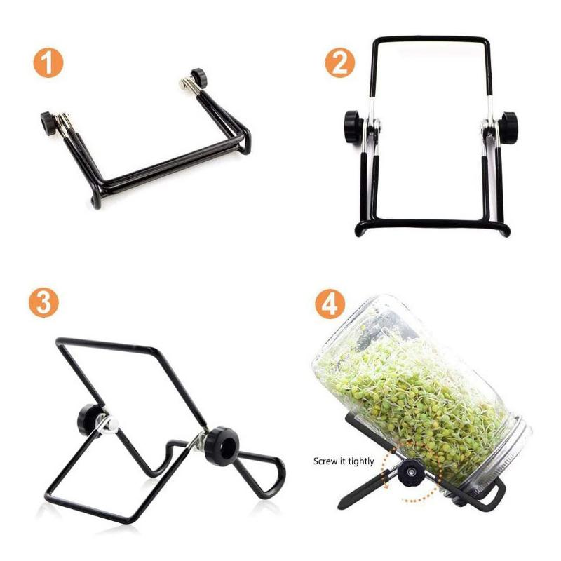 Germination Tank with Stainless Steel Germination Stand Mesh Cover Wide Mouth Mason Jar Standard Mouth Glass Sprouting Jar