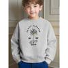 Casual Trendy Palm Tree Printed Crew Neck Sweatshirt for Kids Daily School Wear And Casual Outfits