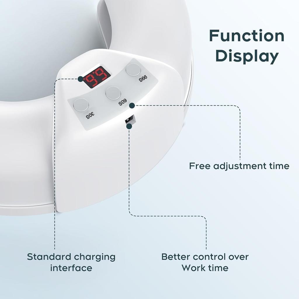 UV-LED-Nagelkunstlampe, Nagelpilzreinigung, Faltbare Nagel-Schnelltrockner, 3 Timer für Zuhause und Salon Professionelle Aushärtungslampe