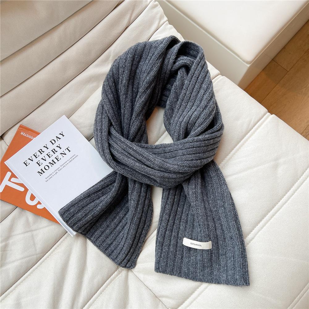 

Новый однотонный шарф для женщин на весну и осень, универсальный ремешок на запястье, повязка на голову, модное украшение, защита шеи для студентов, небольшой шарф 23*170cm