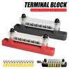 M6 12V Bus Bar 1/4 Inch Power Distribution Block 150A Electrical Terminal Block Buss Bar for Truck Boat Car Camper RV