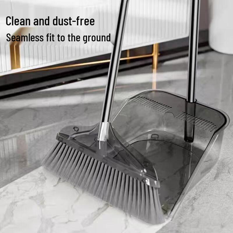 Transparent Light Luxury Broom and Dustpan Set