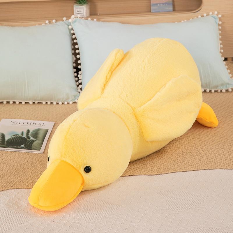 Cross-border New Lying Duck Creative Soft Cute Fried Duck Cloth Doll Sofa Pillow Girl Doll Throw Pillow