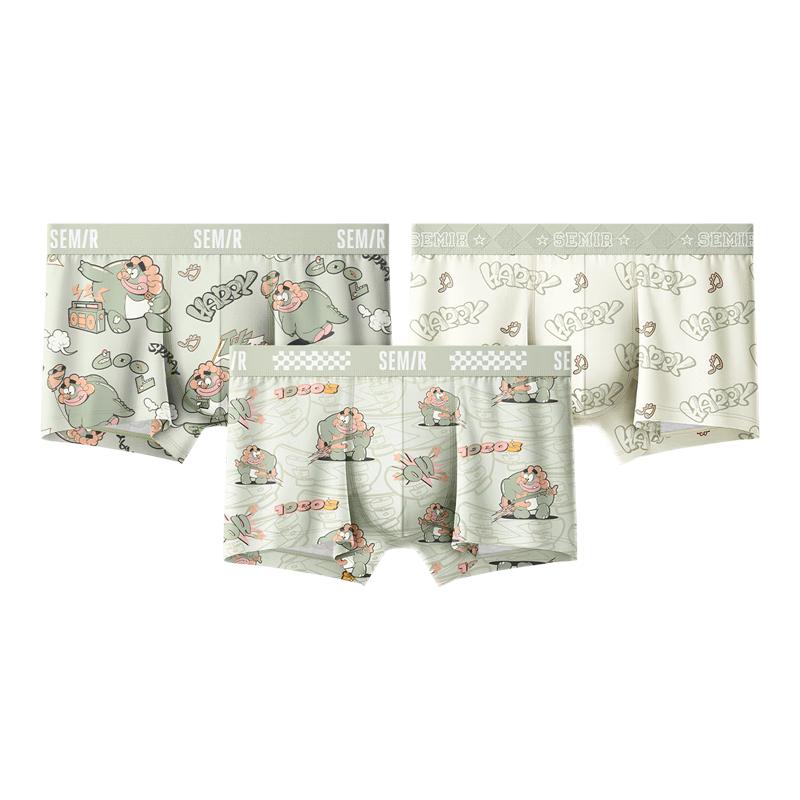 

Мужские антибактериальные боксеры-брифы Semir 7A из чистого хлопка (3-Pack) 3XL