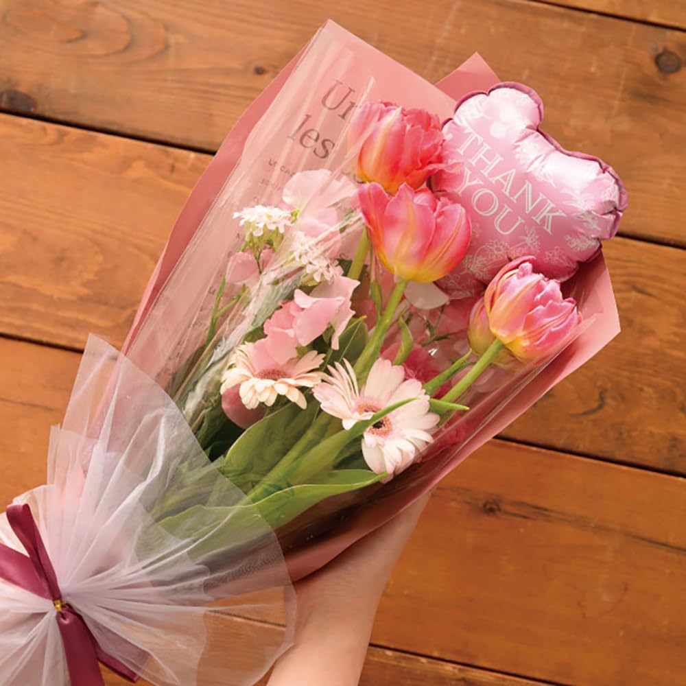 Heads Balloon W110 x D60 x H110mm Length 10 Pink THANKYOU HEADS Picks, (Total 630mm), Medium, Picks, Heart, BLN-FPM1