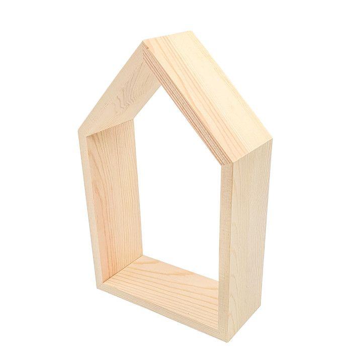 Cadre maison en bois 14 x 22 x 6 cm