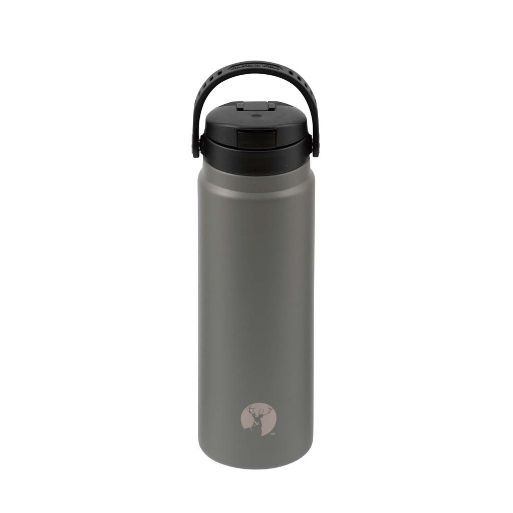 Láhev CAPITAN STAG Sports Water Direct Double Nerezová ocel Vakuová tepelná a studená izolace HD One Touch Gray, Láhev, Pitná, Láhev, Izolace