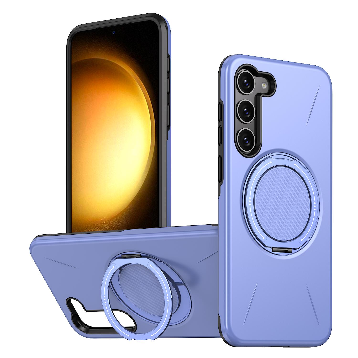 For Samsung Galaxy S23+ Magnetic Case Rotating Kickstand TPU + PC Phone Cover B